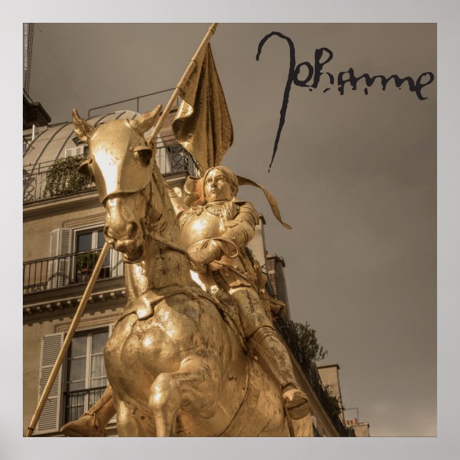 Jeanne d'Arc Johanna von Orléans Emmanuel Frémiet Poster (Framsidan)