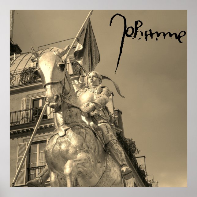Jeanne d'Arc Johanna von Orléans Emmanuel Frémiet Poster (Framsidan)