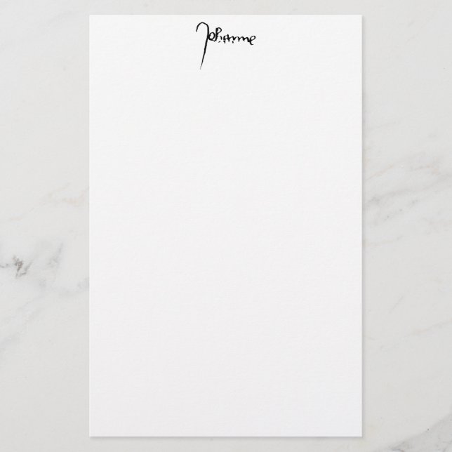 Jeanne d'Arc Saint Joan Heilige Johanna Signature Brevpapper (Framsida)