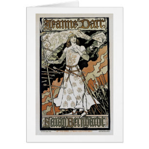 Jeanne d'Arc ~ Sarah Bernhardt Hälsningskort