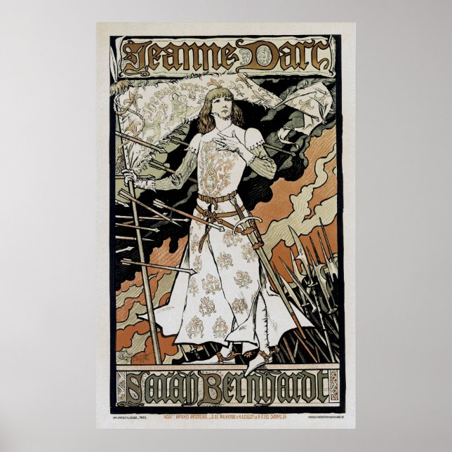Jeanne d'Arc ~ Sarah Bernhardt Poster (Framsidan)