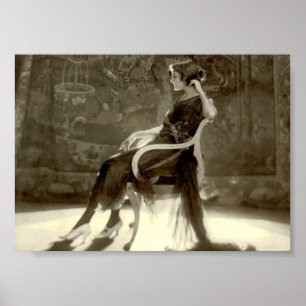 Jeanne Eagels av Adolf de Meyer 1921 Poster