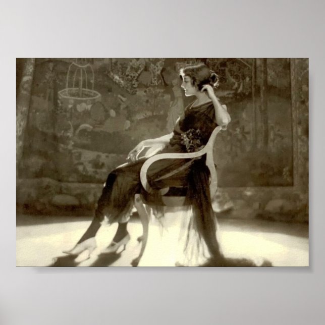 Jeanne Eagels av Adolf de Meyer 1921 Poster (Framsidan)