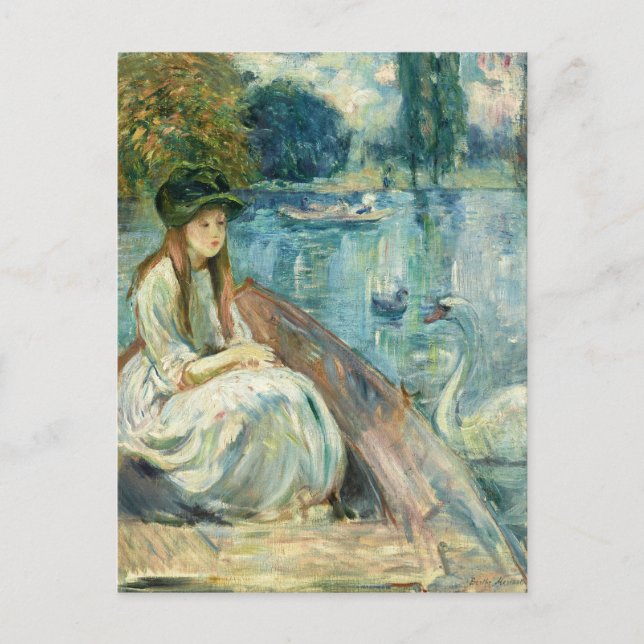 Jeanne Fourmanoir Sur le Lac | Berthe Morisot Vykort (Framsida)