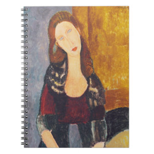 Jeanne Hebuterne porträtt av Amedeo Modigliani Anteckningsbok Med Spiral