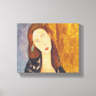 Jeanne Hebuterne porträtt av Amedeo Modigliani Canvastryck