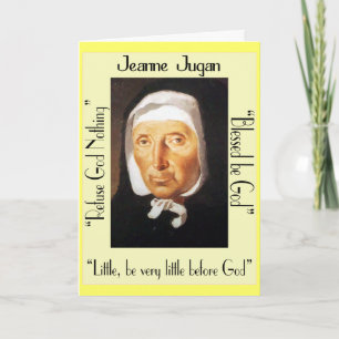 Jeanne Jugan citerar hälsningskort Kort