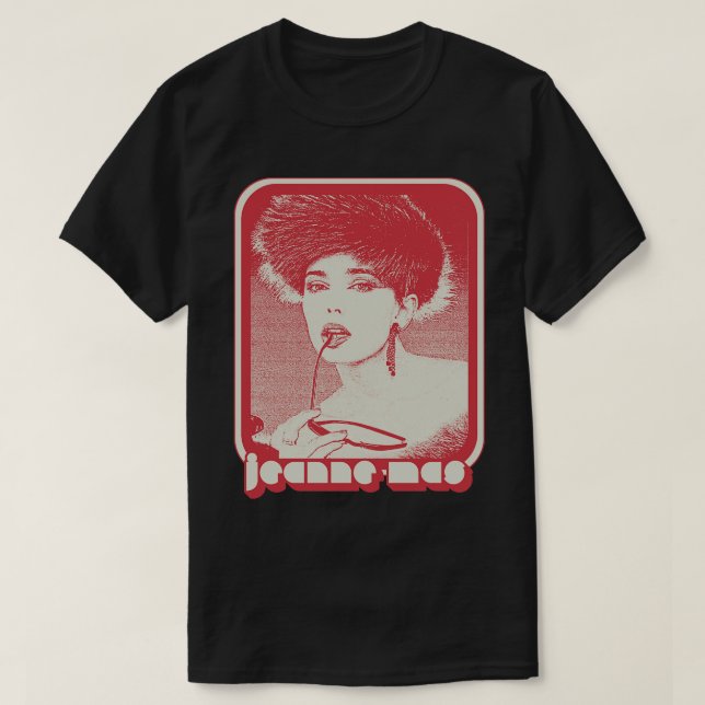 Jeanne Mas Retro Aesthetic Fläkt Design T Shirt (Design framsida)