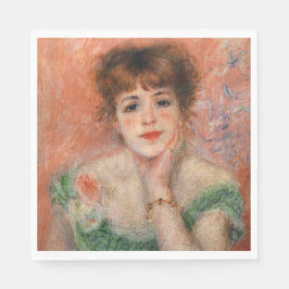 Jeanne Samary i en lått Necked Dress (av Renoir) Pappersservett