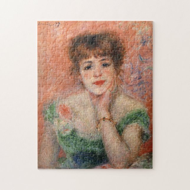 Jeanne Samary i en lått Necked Dress (av Renoir) Pussel (Vertikal)
