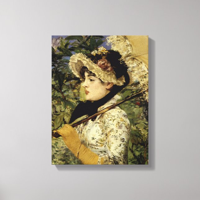 Jeanne: Vår 1881 av Manet Canvastryck (Framsida)