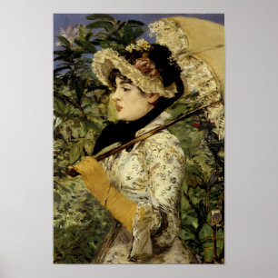 Jeanne: Vår 1881 av Manet Poster