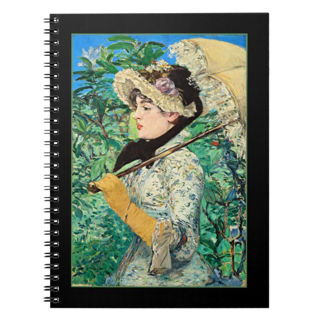 Jeanne Vår, berömd Edouard Manet-målning Anteckningsbok (Framsidan)
