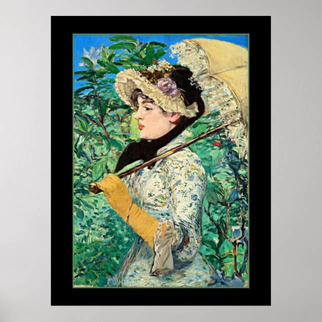 Jeanne Vår, berömd Edouard Manet-målning Poster (Framsidan)