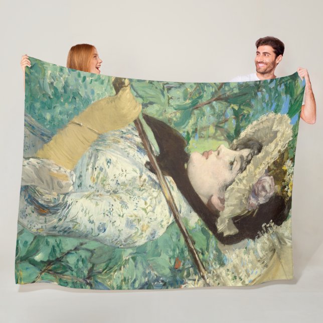 Jeanne (Vår) Edouard Manet Fleecefilt (På plats)