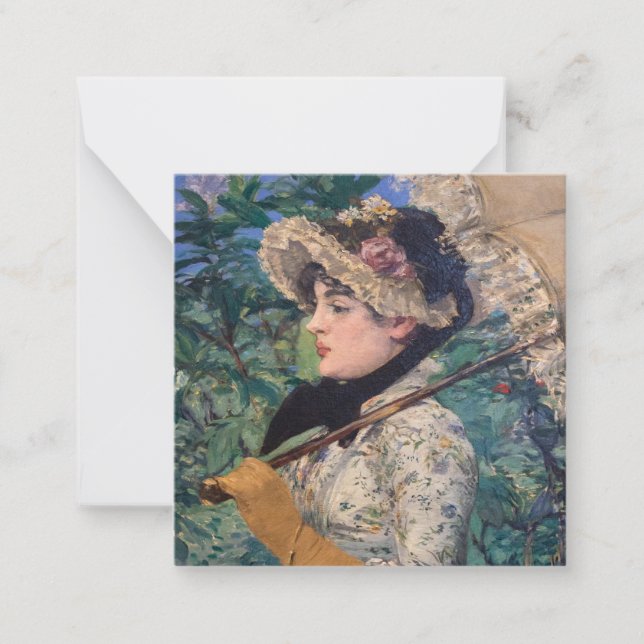 Jeanne (Vår) från Édouard Manet Anteckningskort (Framsida)