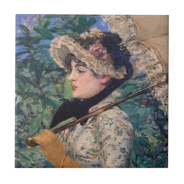 Jeanne (Vår) från Édouard Manet Kakelplatta (Framsidan)