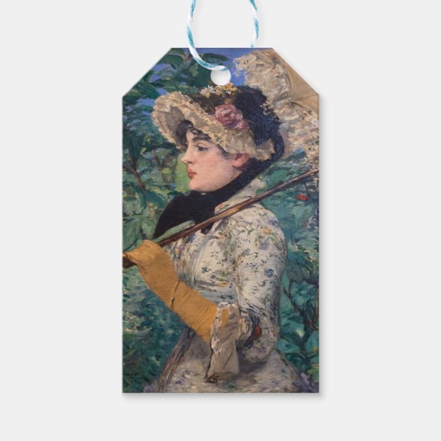 Jeanne (Vår) från Édouard Manet Presentetikett (Framsidan)