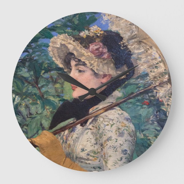 Jeanne (Vår) från Édouard Manet Stor Klocka (Framsida)