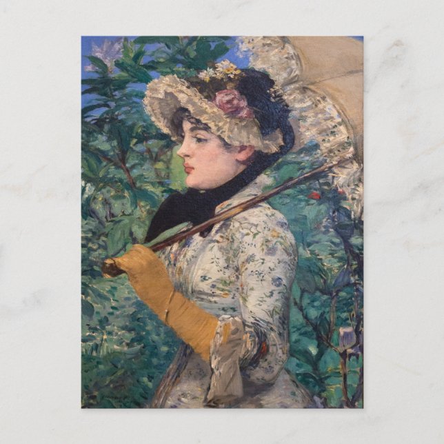 Jeanne (Våren)  Av Édouard Manet Vykort (Framsida)