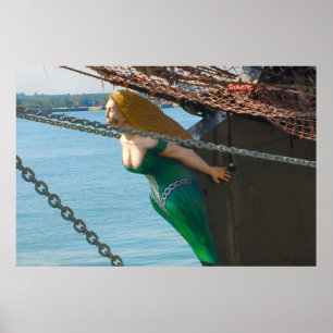 "Jeannie Johnston" högväxt frakt, figurehead Poster