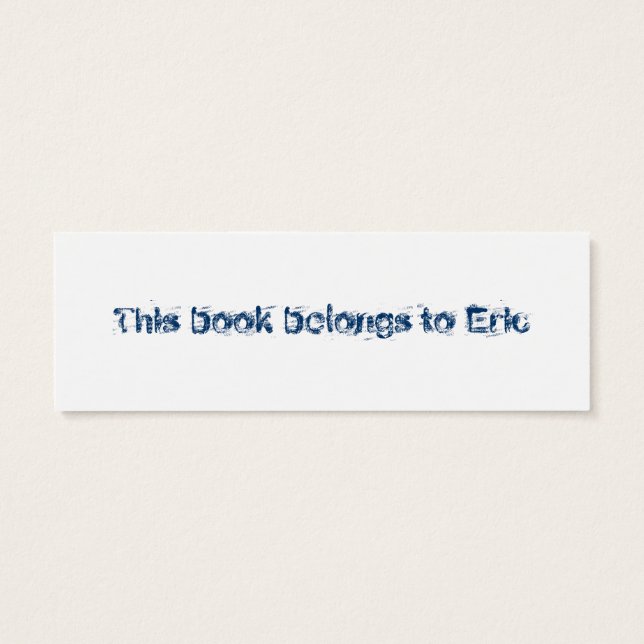 Jeans Bookmark Litet Visitkort (Baksidan)