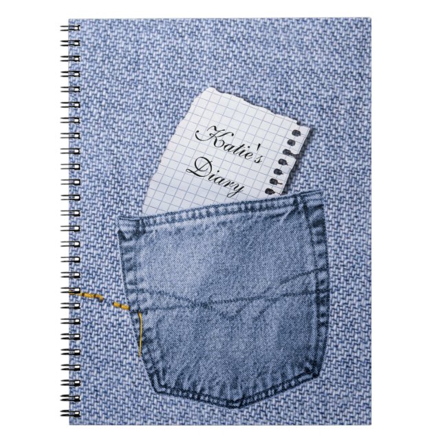 Jeans fifflar Anteckningsblock Diary Notebook (Framsidan)