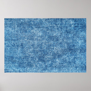 Jeans i syra tvättar blå. Denim-bakgrund, strukt Poster