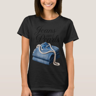 Jeans Och Pärlor Denim Södra Landsflickor T Shirt