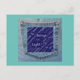 Jeans Pocket Beings of Light Roligt Design Postcar Vykort