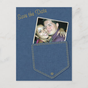 Jeans Pocket Denim Spara vykortet Meddelande Vykort