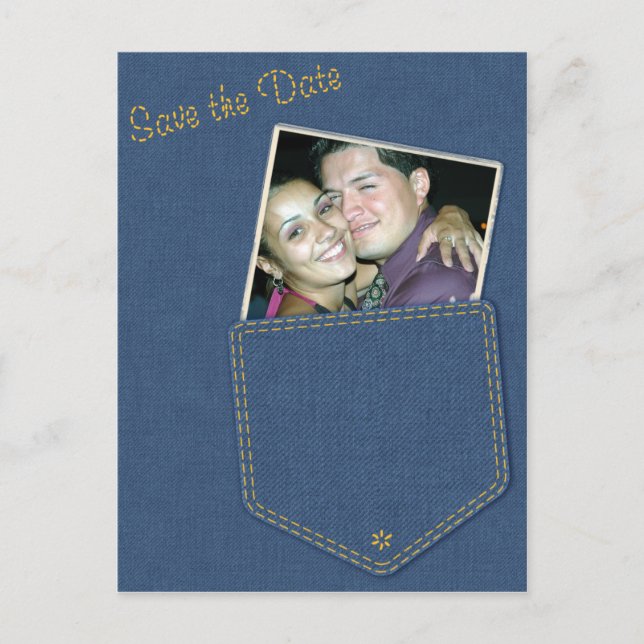 Jeans Pocket Denim Spara vykortet Meddelande Vykort (Framsida)