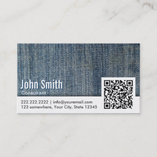 Jeans QR kodifierar konsulentvisitkorten Visitkort
