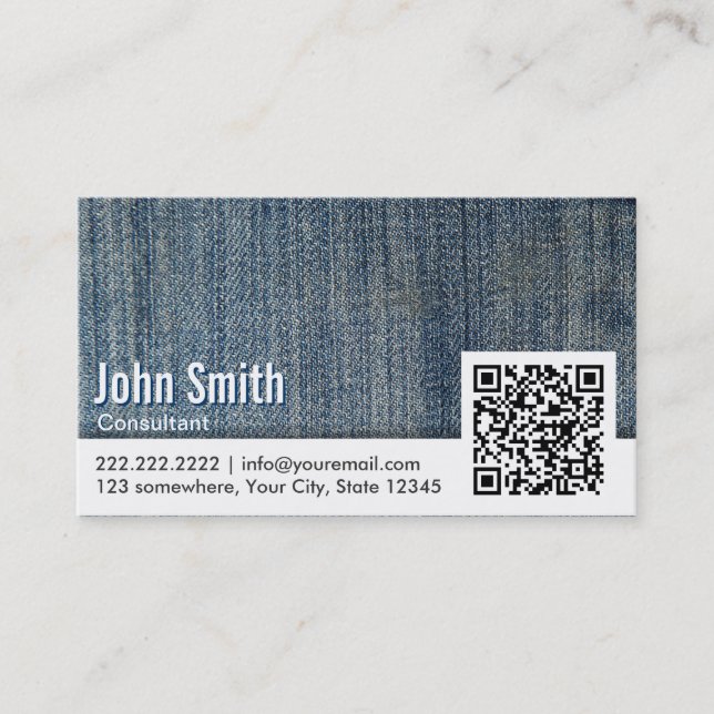 Jeans QR kodifierar konsulentvisitkorten Visitkort (Framsida)