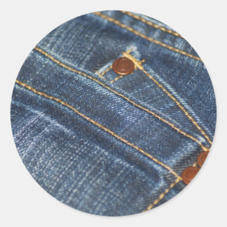 Jeans Runt Klistermärke