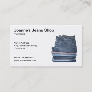 Jeans shoppar visitkorten visitkort