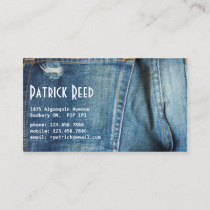 Jeans - stil E Visitkort