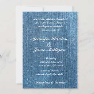 Jeans struktur inbjudningar