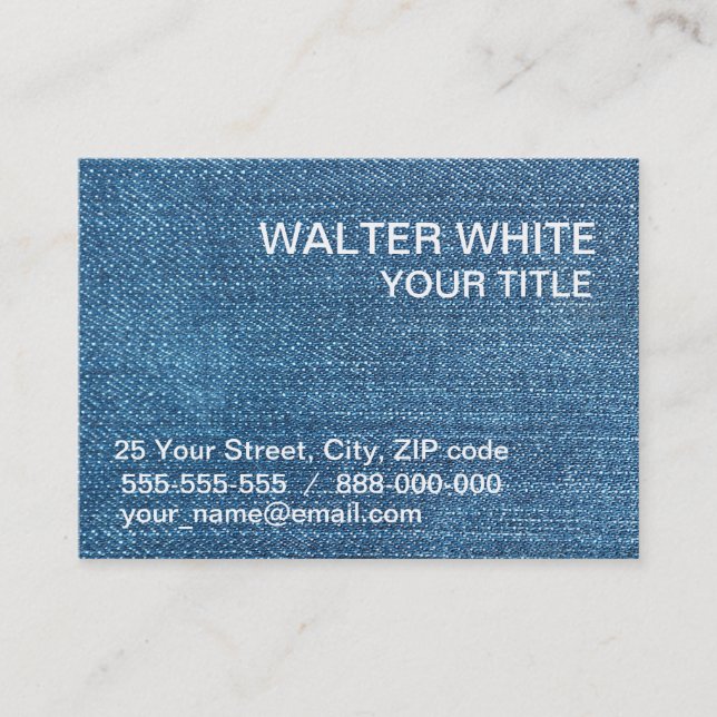 Jeans struktur visitkort (Framsida)