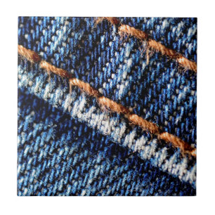 Jeanscloseuptextur Kakelplatta