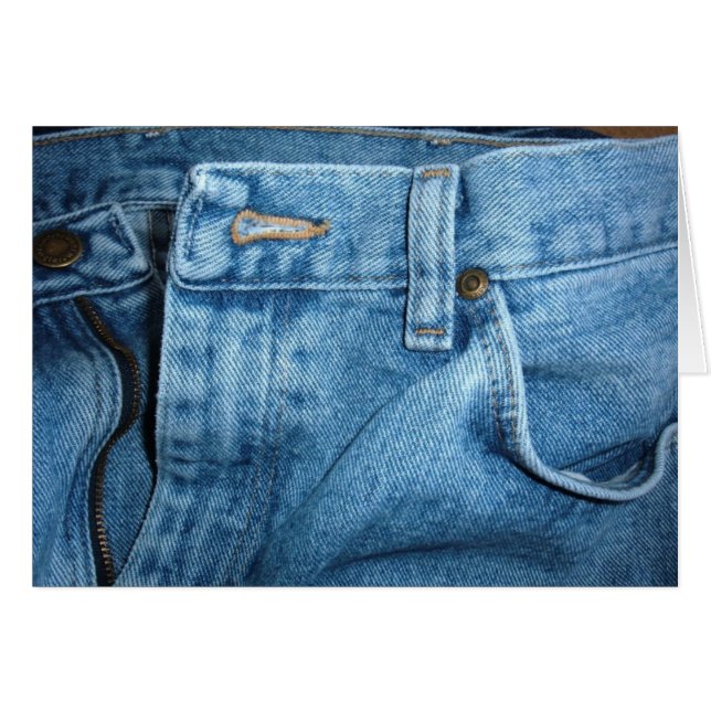 Jeanskort Hälsningskort (Framsidan Horizontal)