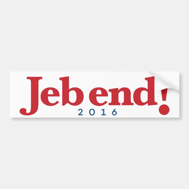 Jeb avslutar! 2016 bildekal (Framsidan)