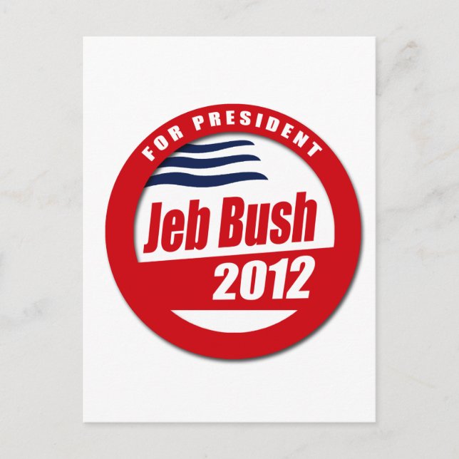 Jeb Bush 2012-knapp Vykort (Framsida)