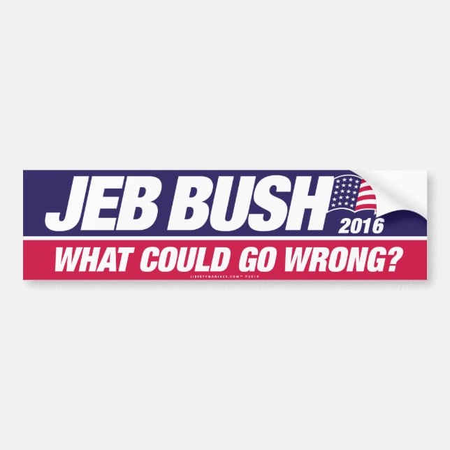 Jeb Bush 2016 Bildekal (Framsidan)