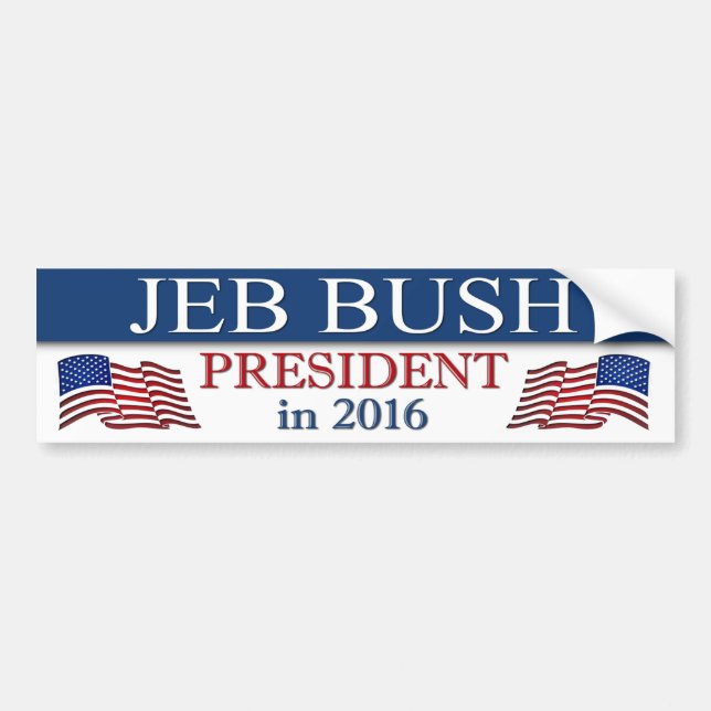 Jeb Bush 2016 Patriotic Bildekal (Framsidan)