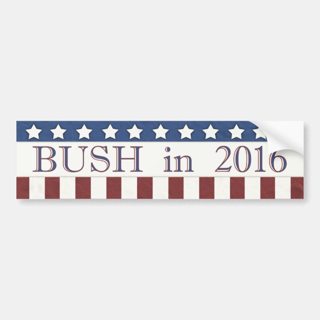 Jeb Bush 2016 Stars och stripes Bildekal (Framsidan)
