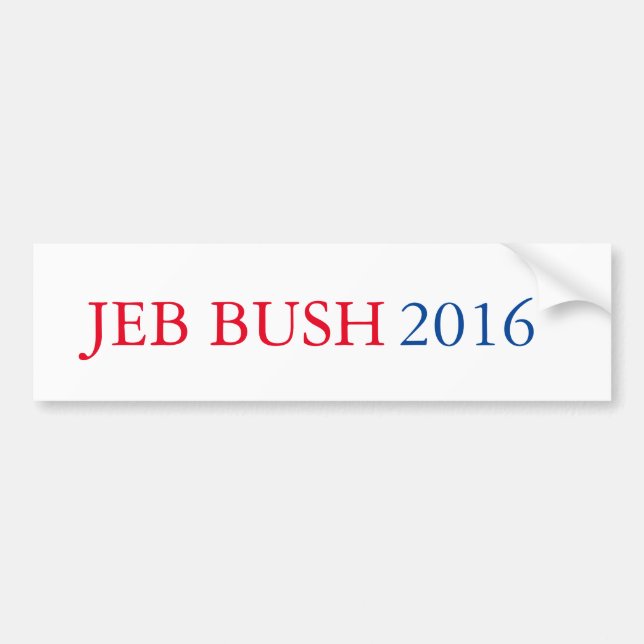 Jeb Bush bildekal 2016 (Framsidan)
