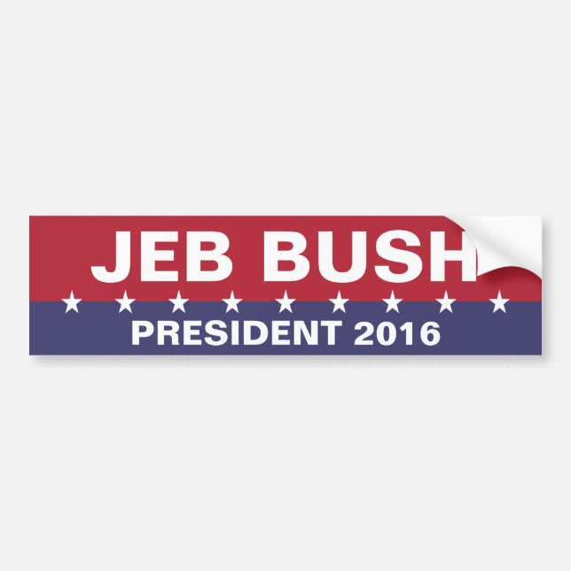 JEB BUSH för talman 2016 Bildekal (Framsidan)