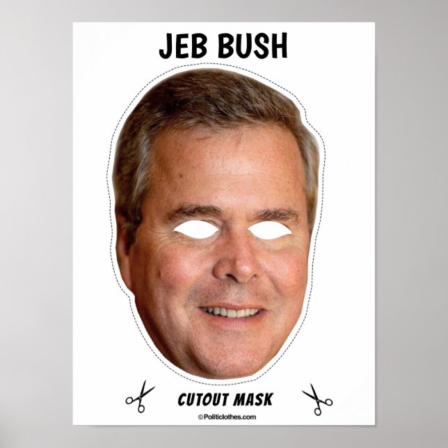 JEB BUSH Halloween Mask Poster (Framsidan)