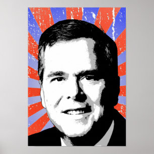 Jeb Bush porträtt Poster